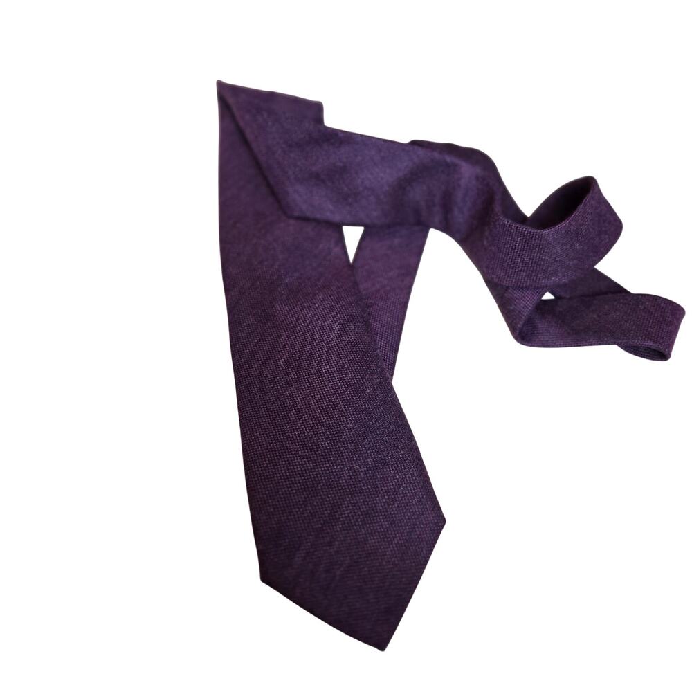 NWT Ravazzolo Burgandy lambs wool silk tie made in Italy